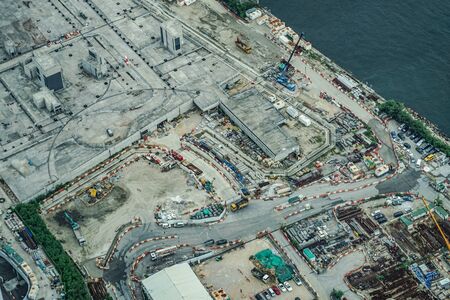 Hong Kong construction site imageの写真素材