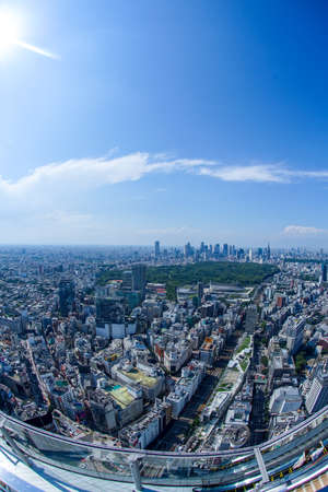 Tokyo skyline seen from the Shibuya Skyのeditorial素材