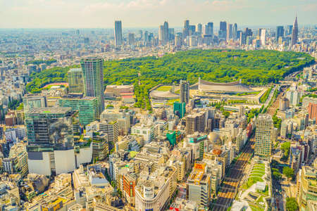Tokyo skyline seen from the Shibuya Skyのeditorial素材