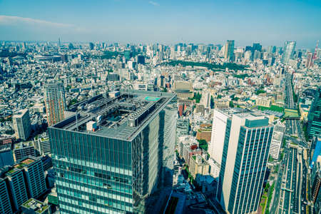 Tokyo skyline seen from the Shibuya Skyのeditorial素材