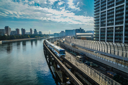 Tokyo Monorail and Shinagawa of town. Shooting Location: Tokyo metropolitan areaのeditorial素材