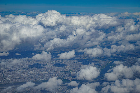 Aerial photo of Chiba Prefecture. Shooting Location: Chiba Prefectureの写真素材