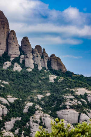 Montcaats odd rocky mountain (Spain Callaina). Shooting Location: Spain, Barcelonaの写真素材