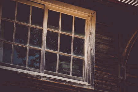 Old wall of old wooden construction. Shooting Location: Hokkaido