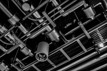 Plug and valve of plant. Shooting Location: Sendai, Miyagi Prefectureの写真素材