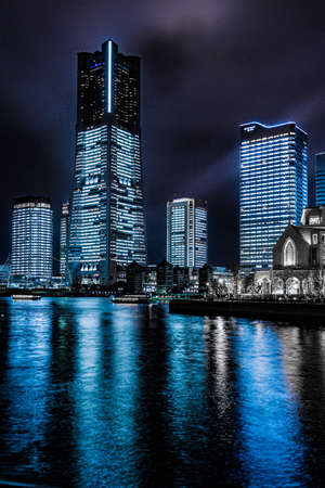 Image of night view of Yokohama Minato Mirai