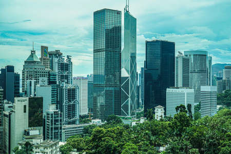 Image of Hong Kongs high-rise buildingのeditorial素材