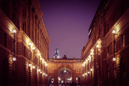 Stockholms Lickusdagen and Night view. Shooting Location: Sweden, Stockholmの写真素材