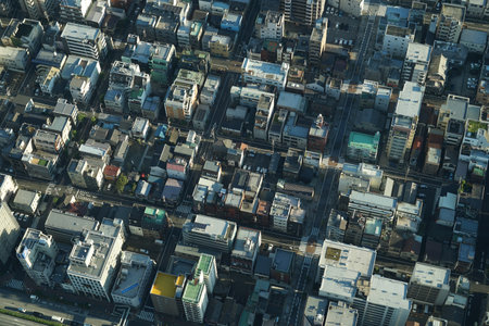 Tokyo cityscape (shooting from Tokyo Sky Tree). Shooting Location: Sumida Ward, Tokyoの写真素材