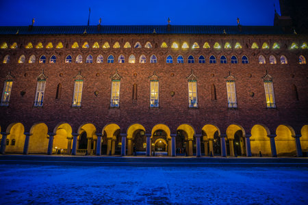 Stockholm City Hall. Shooting Location: Sweden, Stockholmの写真素材