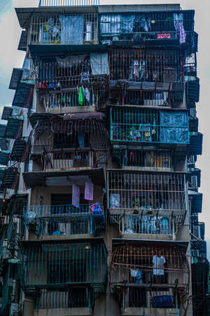 Macaos dense housing. Shooting Location: Macao Special Administrationの写真素材