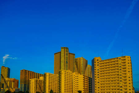 Tokyo cityscape and dusk. Shooting Location: Chuo-ku, Tokyoのeditorial素材