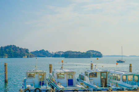 Matsushima landscape and ship. Shooting Location: Miyagi-gun Matsushima Townのeditorial素材