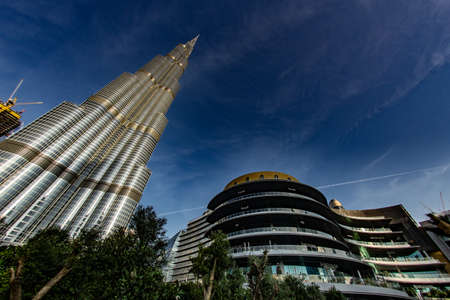 Burjuca and blue sky (Dubai). Shooting Location: Dubai