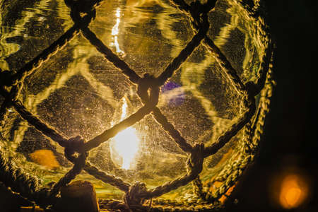 Fashionable lighting enclosed in the rope. Shooting Location: Kamakura City, Kanagawa Prefecture