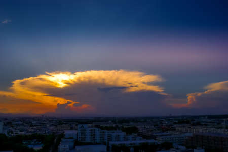 Sunset clouds and sky. Shooting Location: Tokyo Chofu City