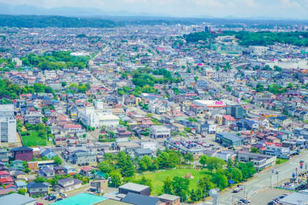 Akita City landscape from Serion (Akita City Port Tower). Shooting Location: Akitaのeditorial素材