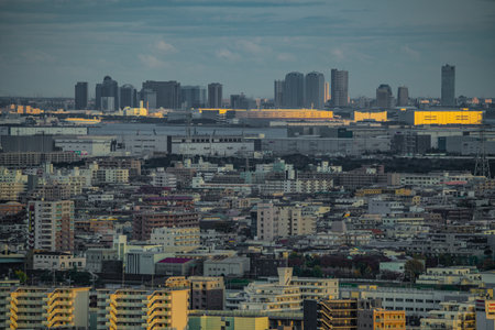 Tokyo townscaned at dusk. Shooting Location: Katsushika-ku, Tokyoのeditorial素材
