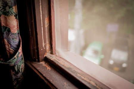 Retro Western Architecture window. Shooting Location: Kobe city, Hyogo Prefの写真素材