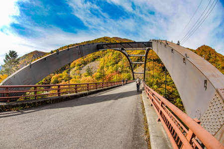 Owazuno Bridge in Oku 5 Dam. Shooting Location: Gunma Prefectureのeditorial素材