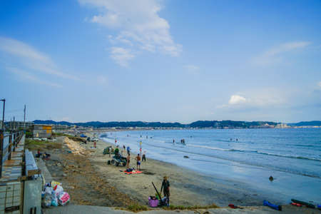 Yuragahama coast (Kamakura City). Shooting Location: Kamakura City, Kanagawa Prefectureのeditorial素材