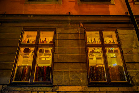 Western architectural window frame. Shooting Location: Sweden, Stockholmの写真素材