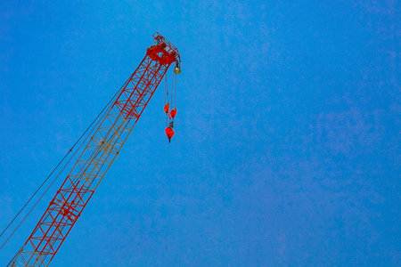 Large crane framework. Shooting Location: Yokohama-city kanagawa prefectureの写真素材