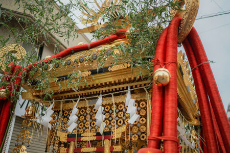 Image of Japanese mikoshi. Shooting Location: Kanagawa -ku, Yokohama