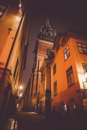 The streets of Scandinavian Stockholm. Shooting Location: Sweden, Stockholm