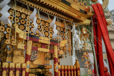 Image of Japanese mikoshi. Shooting Location: Kanagawa -ku, Yokohamaの写真素材