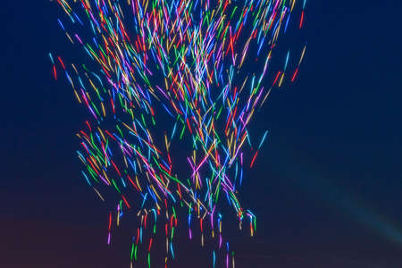 Image of drone show. Shooting Location: Nishi -ku, Yokohamaの写真素材