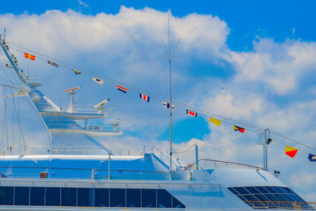 Asuka 2 (a luxury cruise ship anchored in Yokohama). Shooting Location: Naka -ku, Yokohama -shi