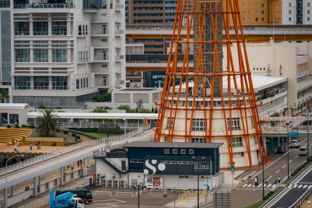 Kobe Port Tower. Shooting Location: Kobe city, Hyogo Prefの写真素材