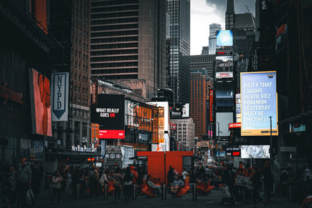 New York Times Square. Shooting Location: New York, Manhattanの写真素材