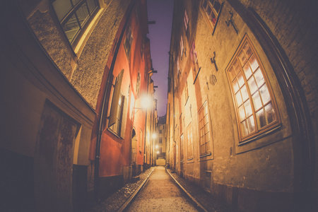 Stockholm residential area (Sweden). Shooting Location: Sweden, Stockholmの写真素材