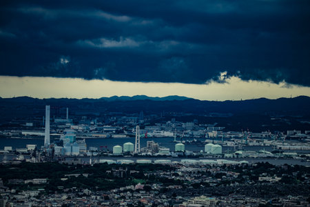 Urban landscape seen from Yokohama Landmark Tower. Shooting Location: Nishi -ku, Yokohamaの写真素材