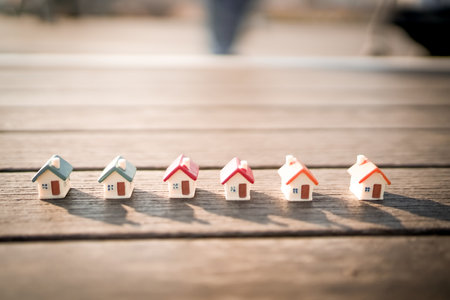 Colorful miniature house. Shooting Location: Yokohama-city kanagawa prefectureの写真素材