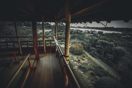 Japanese house corridor. Shooting Location: Tskuba-city, Ibaraki-prefの写真素材