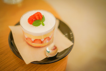 Strawberry cream cake. Shooting Location: Shinjuku-ku, Tokyoの写真素材