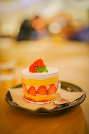 Strawberry cream cake. Shooting Location: Shinjuku-ku, Tokyoの写真素材