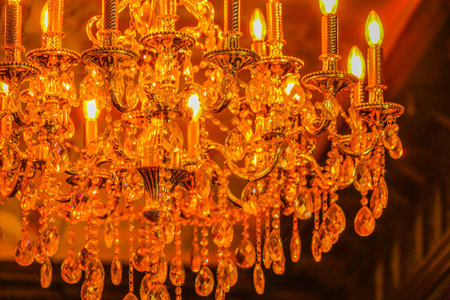 Luxurious chandelier interior. Shooting Location: Torontoの写真素材