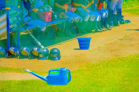 Image of youth baseball. Shooting Location: Shinjuku-ku, Tokyoの写真素材