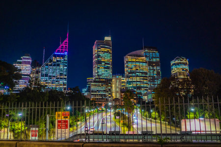 Sydneys night view (Australia). Shooting Location: Australia, Sydneyの写真素材