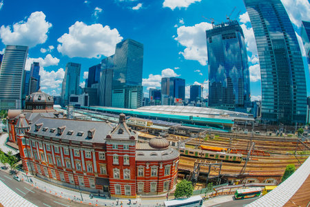 Tokyo Station station building and Marunouchi building. Shooting Location: Tokyo metropolitan area