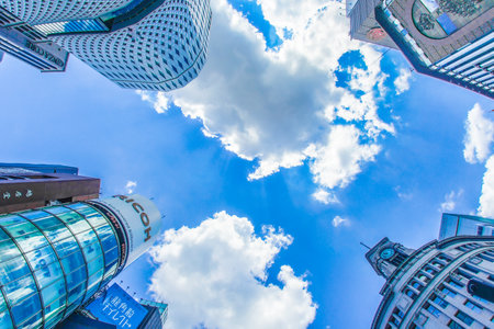 Building groups in Chuo -ku, Tokyo. Shooting Location: Chuo -ku, Tokyoの写真素材
