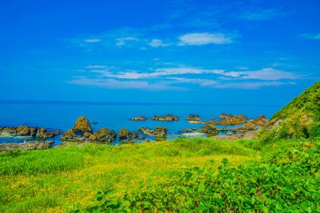 Akita Prefecture coastline. Shooting Location: Akitaの写真素材