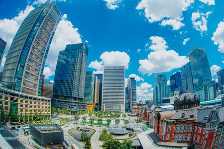 Tokyo Station station building and Marunouchi building. Shooting Location: Tokyo metropolitan area