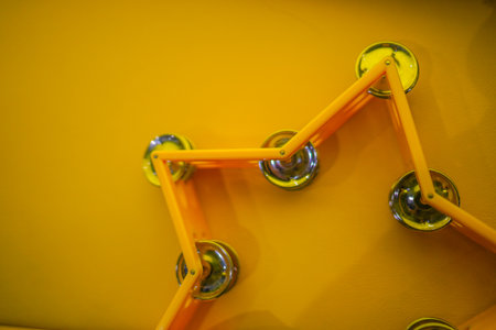 Image of yellow tambourine. Shooting Location: Nishi -ku, Yokohamaの写真素材