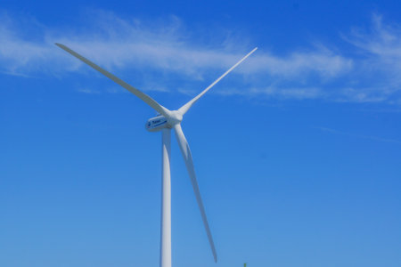 A landscape with wind power (Akita). Shooting Location: Akita