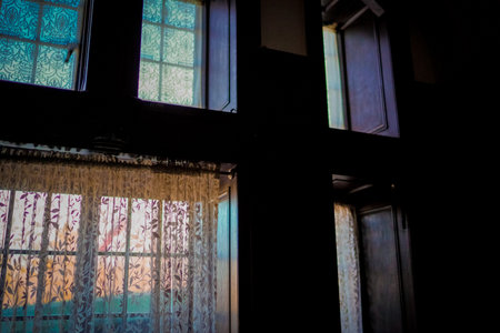 Retro window glass. Shooting Location: Torontoの写真素材